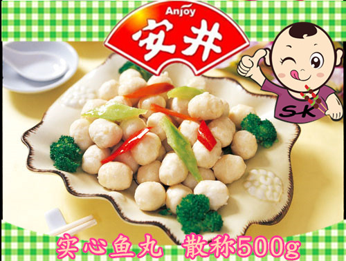 Anjing Fish Balls Solid Fish Balls Hot Pot ingredients Spicy Hot and Boiled Over 500g Jiang Zhejiang Arbitrary 5 Bags