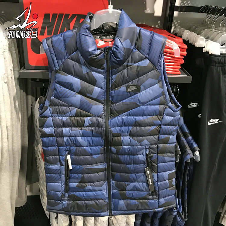 Nike NIKE thể thao nam và giải trí ngụy trang ấm áp không tay xuống vest vest 943378-423 021 áo gió anta