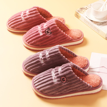 Autumn Winter Couple Cotton Slippers Womens Home Indoor Mens Warm Cotton Shoes Non-slip Light Thick Bottom Moon Foam Bottom