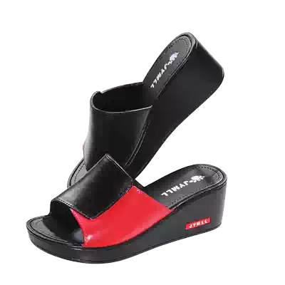 New products summer slope heels wear non-slip sandals shoes women's high heels fish mouth hollow thick bottom fashion versatile one-character home