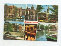 Néerlandais vierge vieille carte postale Amsterdam Amsterdam la beauté pittoresque de la ville