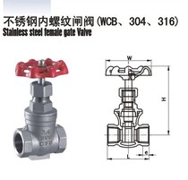 Z15W H 16C 16P dark rod inner thread thread buckle cast steel carbon steel WCB stainless steel 304 gate valve