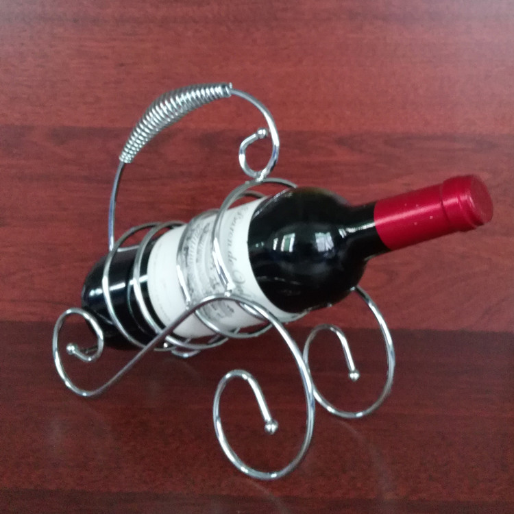 Creative Iron Art Red Wine Rack Swing Piece Eurostyle Fashion Wine Bottle Shelf Wine Cabinet Vintage Metal Wine Rack Ancient Bronze Color