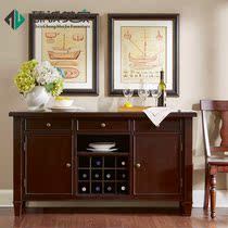 American simple modern solid wood wine cabinet European dining room living room wine water Cabinet wine rack
