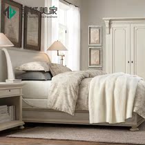 Export French popular solid wood bed American country pure solid wood empire new sleigh double bed villa custom