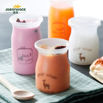 Double skin milk cup disposable pudding PP injection high temperature plastic pudding bottle with lid cup Yogurt bottle cup 50