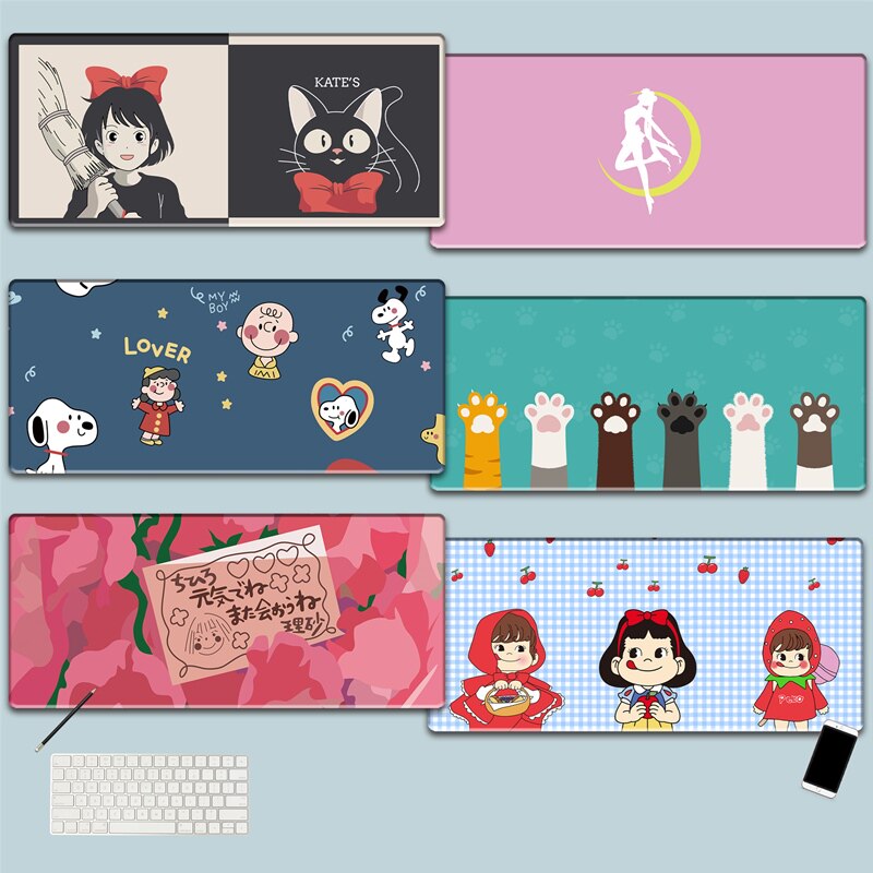 Cute Slimy Mat Oversized Pink Teenage Girl Hearts Game Office Girls Cartoon Little Fresh Cartoon Writing Pads Table Mat