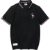 Ins triều nhãn hiệu POLO áo sơ mi nam tay ngắn áo thun rộng nửa tay áo ve áo đồng quê thủy triều thêu flamingo nam Paul
