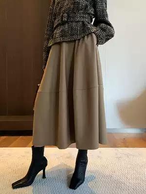 Rest new design blasted beautiful worsted wool super temperament three-dimensional umbrella skirt skirt