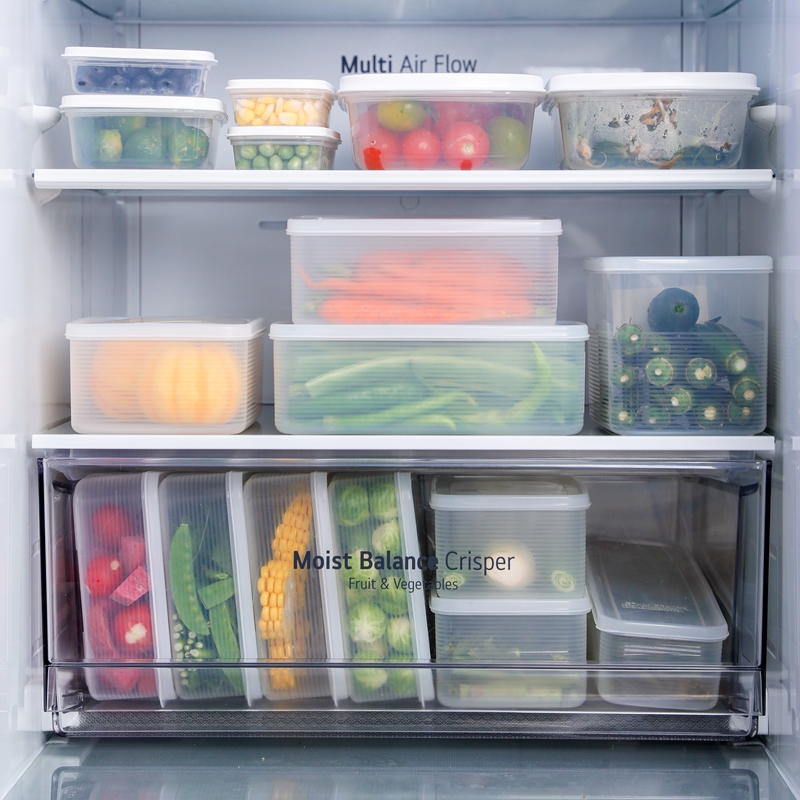 Japan imported plastic box refrigerator special preservation box can be microwaved lunch box sealed fresh fruit and vegetable storage box