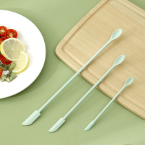 Double head mini silicone spatula spoon set fruit sauce bottle baking spatula extended cosmetic wall scraper small sharp knife