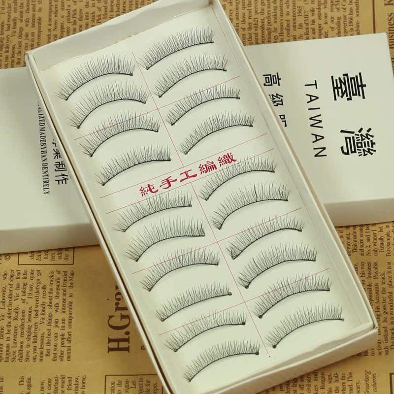 216 # handmade bông chủ đề lông mi giả trang điểm sợi bông handmade tự nhiên mặt cắt ngang - Lông mi giả các loại mi giả tự nhiên