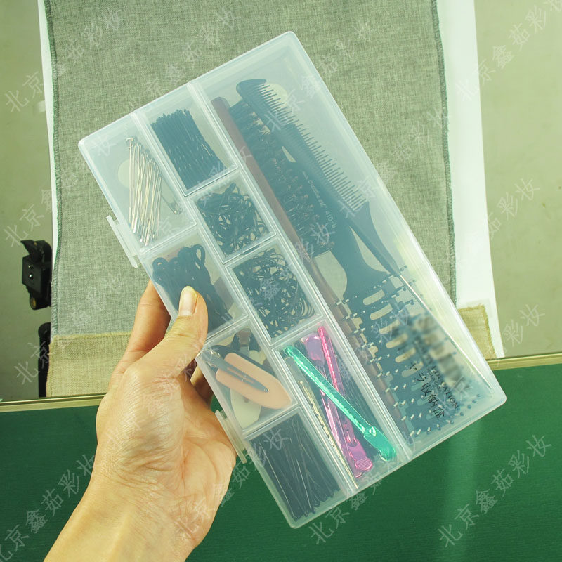 New Ornament Containing Box Comb Hairpin Cosmetic separation box U-type card duckbill clip clip finishing box