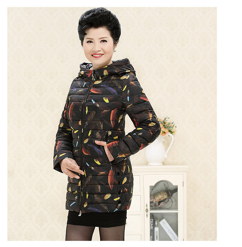 千仞岗 女士中长款羽绒服 90%含绒量 图6
