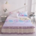 mô hình mạng đỏ ren băng lụa mat ba mảnh gấp giường váy phong cách bedspread 1.8m đôi mùa hè ghế lạnh - Thảm mùa hè