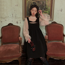 Plum cooked literary sweet cute girl bow strap skirt female small age age doll dress dress