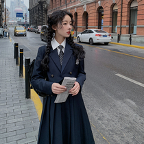 Plum cooked academic style JK suit jacket blouse 2021 Autumn New sling pleated skirt three-piece set