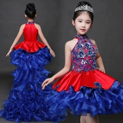 Trang phục dạ hội cho trẻ em Chủ nhà Tutu Girls Model Show Trang phục Trẻ em Công chúa Dress Dress Quần áo Trailing - Váy trẻ em