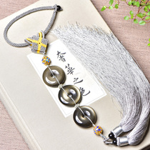 Car pendant car pendant interior decoration high-grade decoration obsidian safe buckle into and out of the security safety seal hanging jewelry