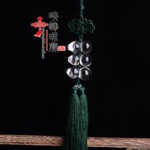 Gift natural white crystal gourd car hanging Fulu Ruyi car interior pendant