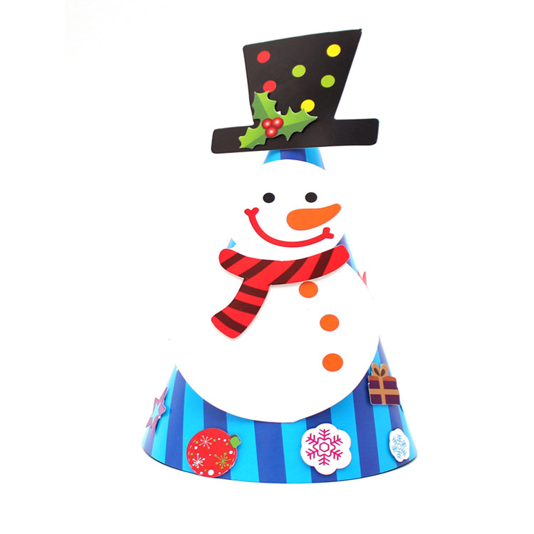 Christmas Small Gift Children Cartoon DIY handmade bags Colour paper jam Christmas hat cute Christmas old man snowman