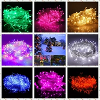 [圣诞树装饰彩灯led灯串10-100米防水满天星串灯Christmas lights]