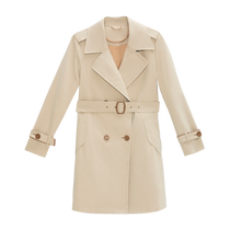 YINER specializes in womens spring British lapel double-breasted windbreaker jacket