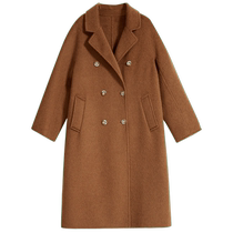 Soft camel velvet] YINER Yiners exclusive selection of womens winter double-sided woolen coat