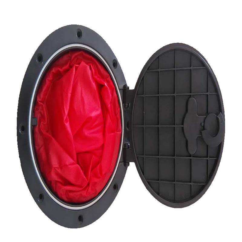 OUTDOOR BEACH LEATHER BOAT PADDLE PADDLE CANOE ACCESSORIES RED CLOTH BAG ALLOY LANTERN RIVET BLACK MONEY 6 INCH EVEN BODY ROUND CABIN LID