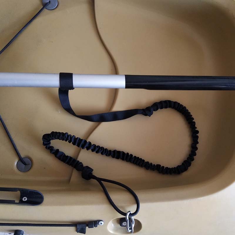 Outdoor Leisure Equipped Fishing Rod Flex Length Black rubber silk webbing sewing bag Elastic weightlessness rope