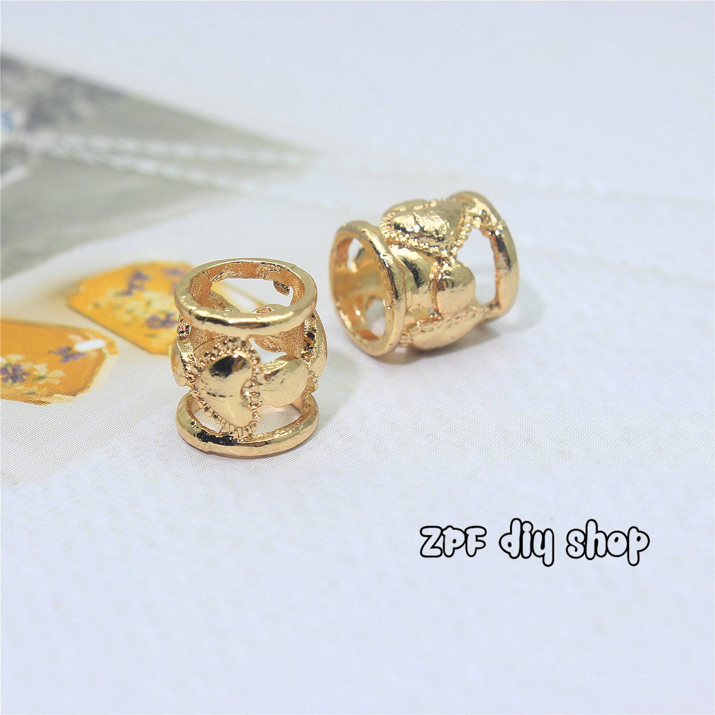 Jewelry Diy Material K Gold Accessories Heart-shaped Barrel Pearl Handmade Ornament Matching Accessories Septer