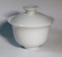 Big white porcelain cover Bowl Sanchai bowl tea maker Sancai cup tea bowl tea cup tea ceremony ceramic bone porcelain white porcelain