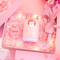 Розовая подарочная коробка, розовый увлажнитель воздуха, духи, делается под заказ