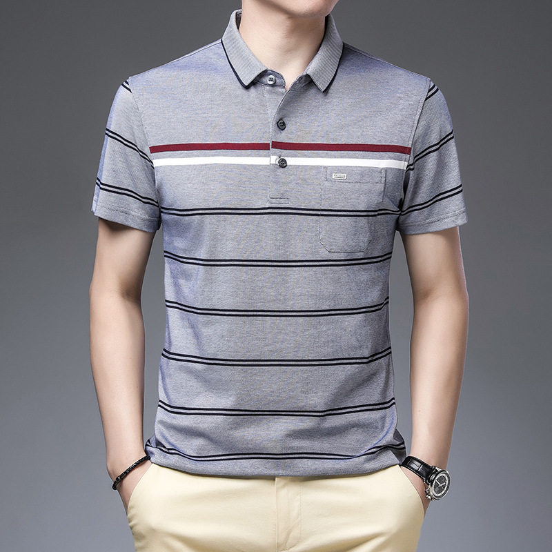 Old Car Men Short-sleeved Polo Shirts Middle Age Large Summer Half-sleeved Cotton T-shirts Casual Daddy Clothing