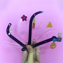  Transparent acrylic plate earrings try-on rod stall jewelry store earrings free trial plastic display rack customization