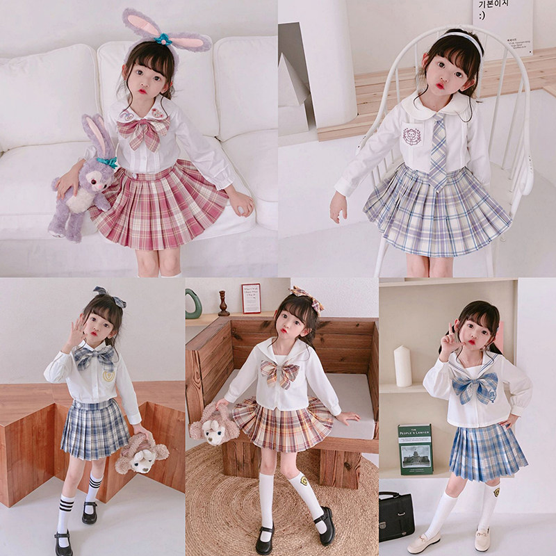 Girls JK uniform 10-year-old British college style suit Spring and Autumn net red foreign style student school uniform Japanese children's new