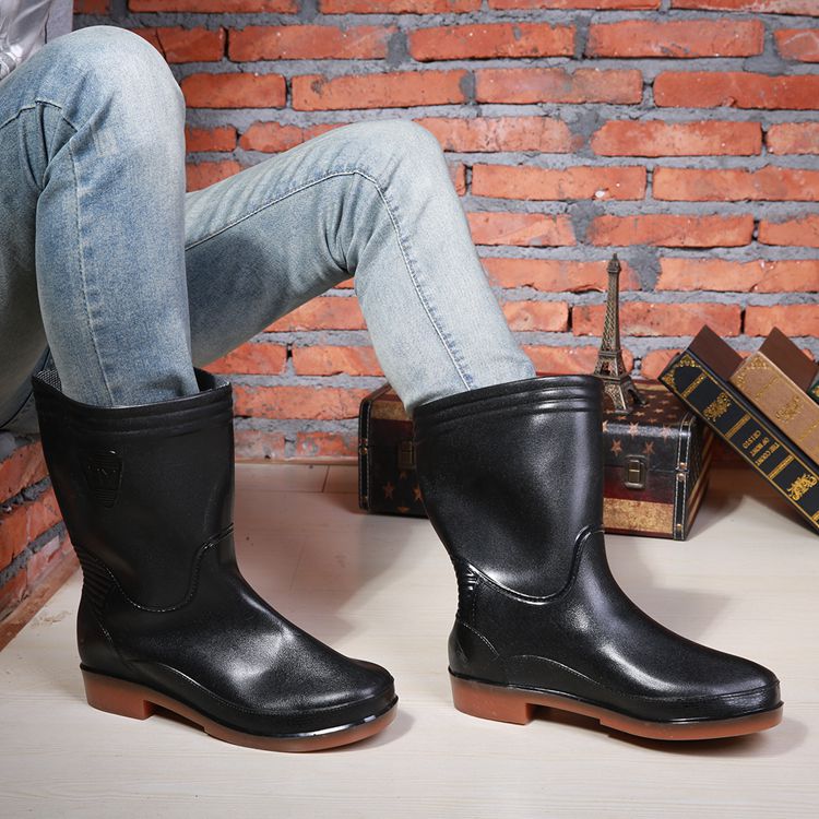 Chaussures - bottes caoutchouc homme pour hiver - semelle tendon - Ref 973908 Image 14