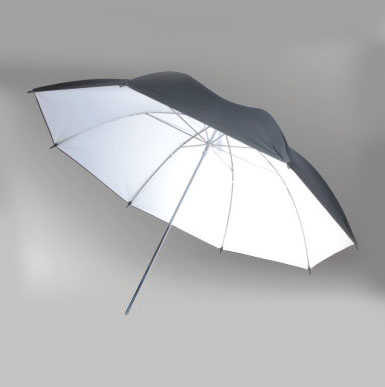 Photo Gallery Photographic Grain Reflective Umbrella Import fabric Outer black inner silver thickened grain 43 inch reflective umbrella