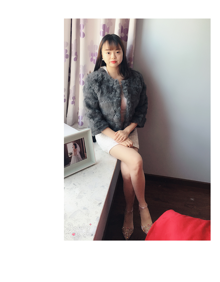 Kích thước lớn lông thỏ áo khoác ngắn 2018 mới Haining lông lông một chống mùa giải giải phóng mặt bằng đặc biệt lady áo lông cừu