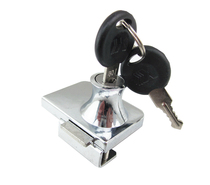 409 Glass Cabinet Lock Jewelry Display Counter Lock Shop Window Glass Lock Flat Open Cabinet Glass Door Double Door Lock