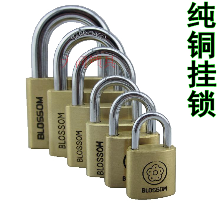 Plum Blossom padlock Jround bronze padlock waist round bronze lock waterproof anti-rust anti-theft window burglar-proof mesh lock small padlock