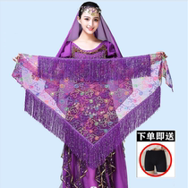 2024 Belly Dance Hip Scarf Skirt Sexy Tassel Embroidery New Oriental Dance Practice Clothes Retro Hip Scarf Waistband Waist Chain