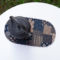 ZAKKA style series handmade fabric round quilted placemat coaster oval tea mat for one person