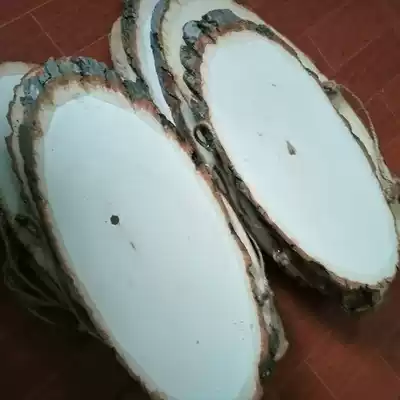 Blank House Plate Round annual ring wood chip kindergarten painting wood board oval wood chip hand-painted ring creation material