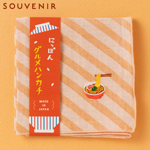 (Japan's Japan-Made-to-do) Japanese Gourmet Handkera embroidered cotton yarn handkera pasta