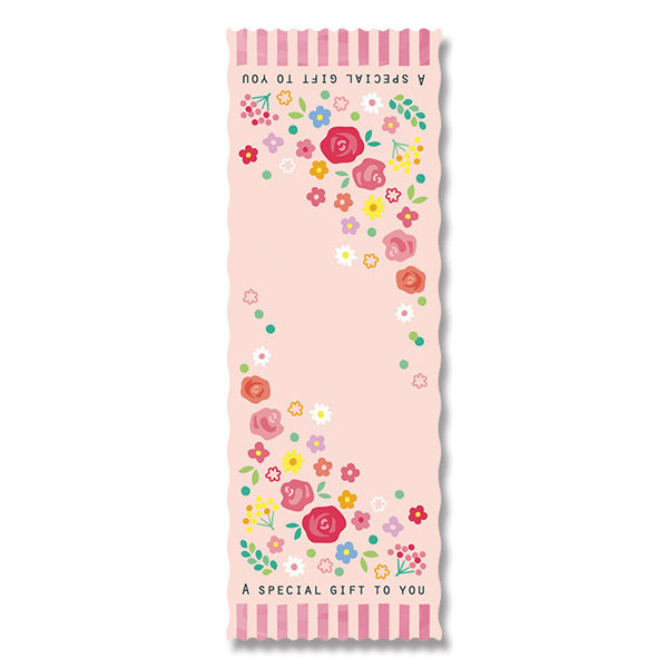 (Good gift partner) Japan-made pink flower seal sticker large sticker 1 into