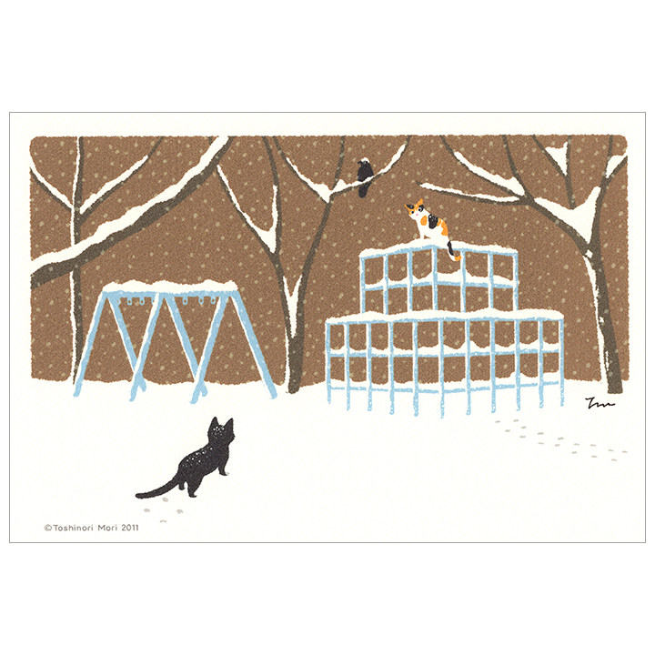 (PART TIME) Japanese Brigade Cat Postcard Season View A 