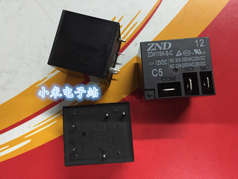 ZND Zhende Relay ZD4115K-S-C DC12V C5 30A250VAC SLC-12VDC-SL-C