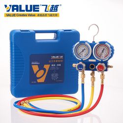 Feiyue 냉매 압력 게이지 VMG-2-R134A-B Automobile 냉매 스노우 테이블 에어컨 이중 테이블 세트 플루오린 테이블