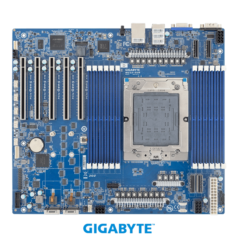 Gigabyte Mz23-Su0 Single-Channel Server Supports 4 Cards, 12 Dimm, Tdp 500W, Brand New in Box